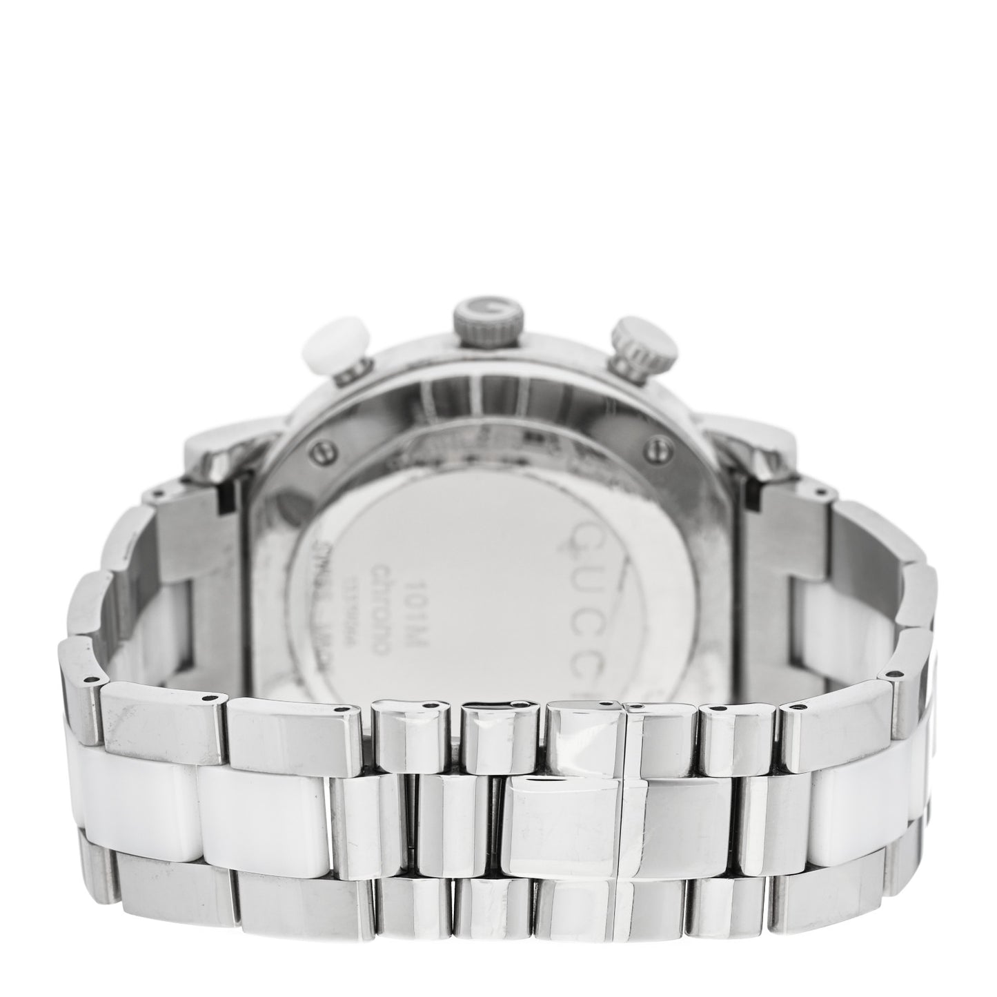 Stainless Steel Ceramic 44mm G-Chrono Chronograph Quartz Watch White