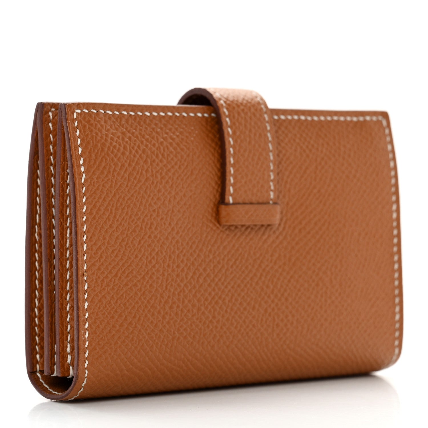 Hermes Epsom Bearn Card Holder Wallet Gold 3 of 11