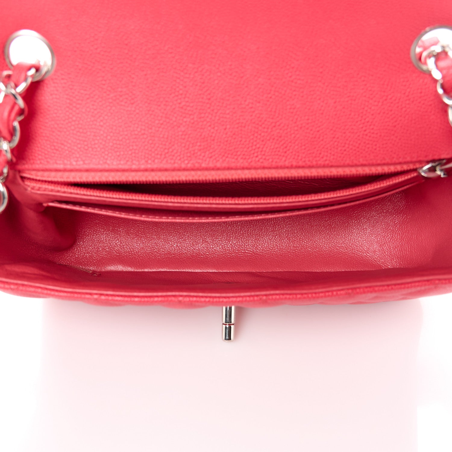 Chanel Caviar Quilted Mini Rectangular Flap Dark Pink 5 of 11