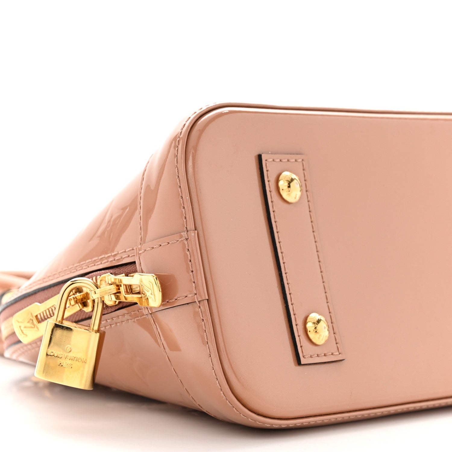 Louis Vuitton Vernis Alma BB Rose Velours 9 of 10