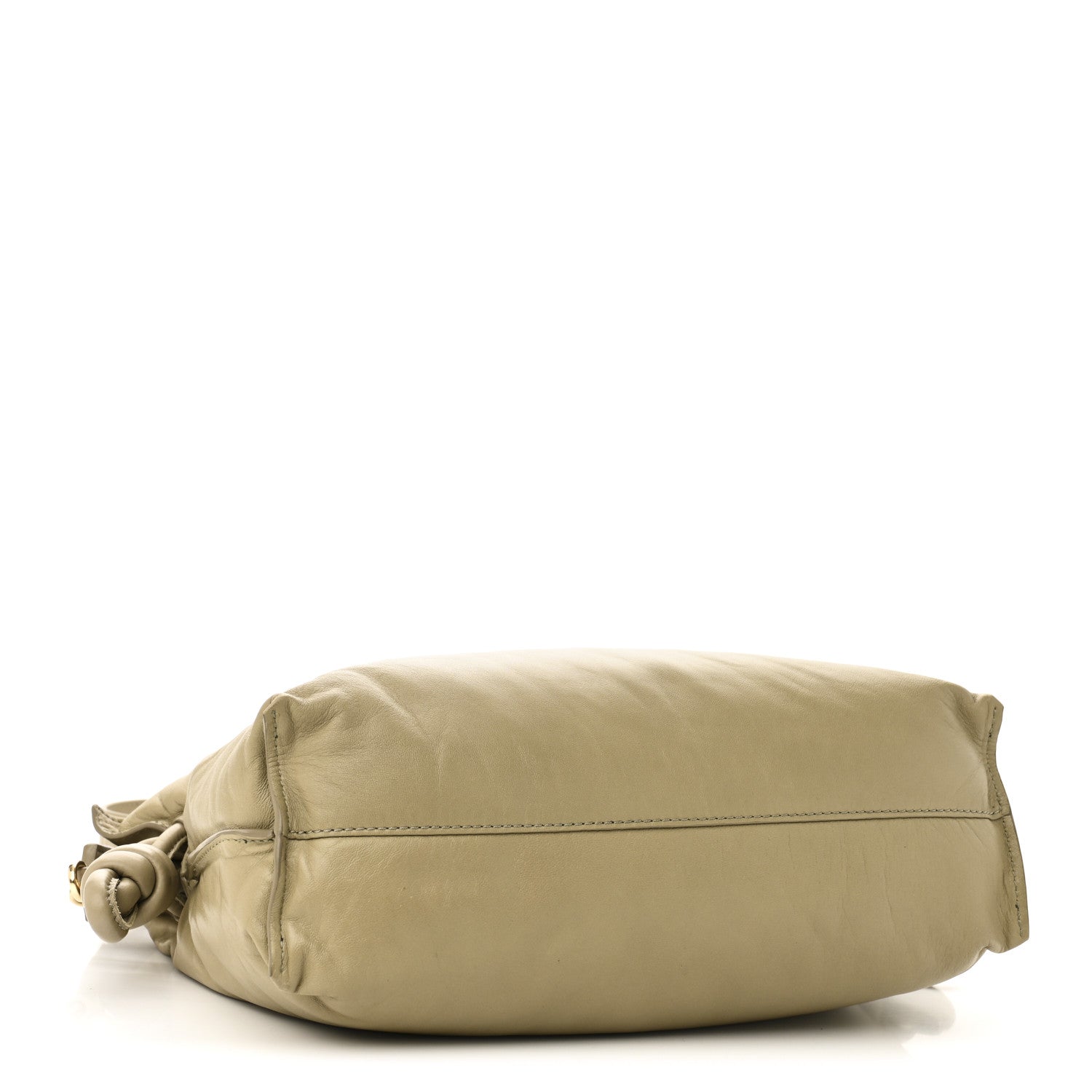 Loewe Shiny Nappa Lambskin Puffer Flamenco Knot Clutch Clay Green 4 of 9