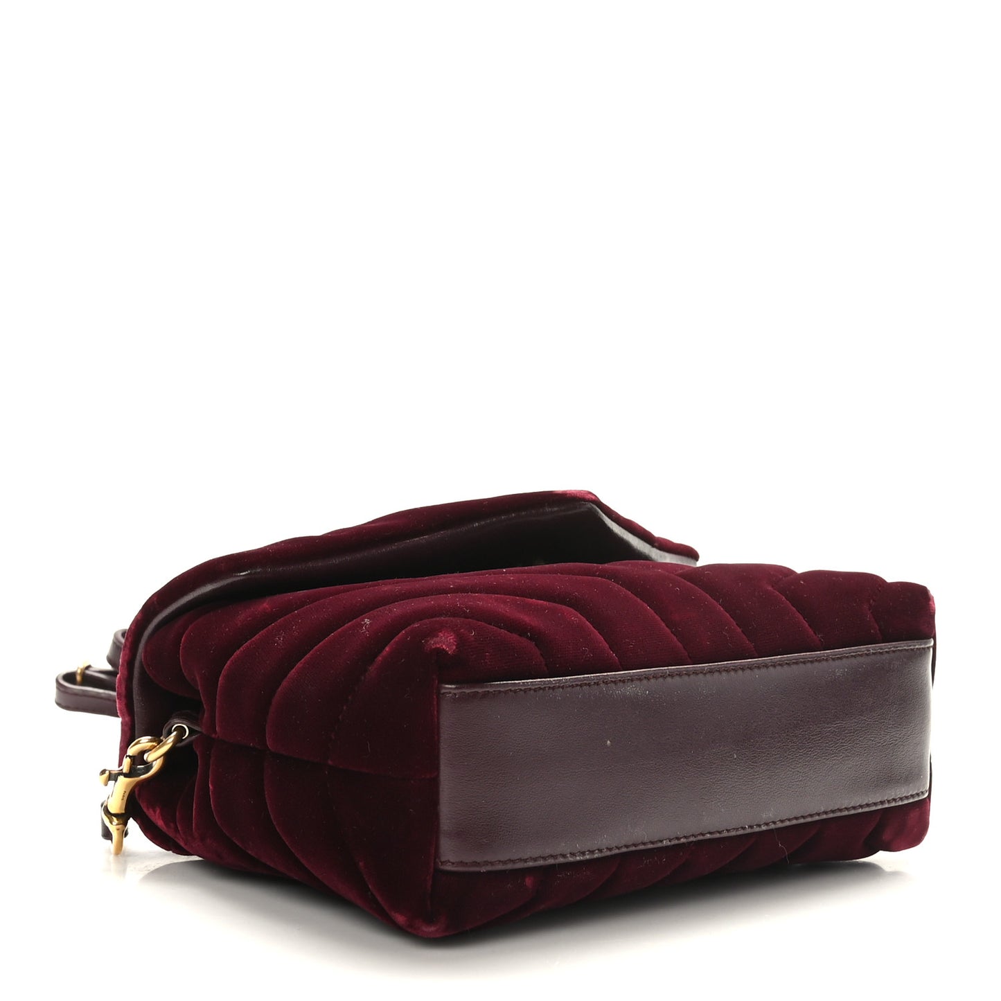 Velvet Y Quilted Monogram Toy Loulou Crossbody Bag French Burgundy