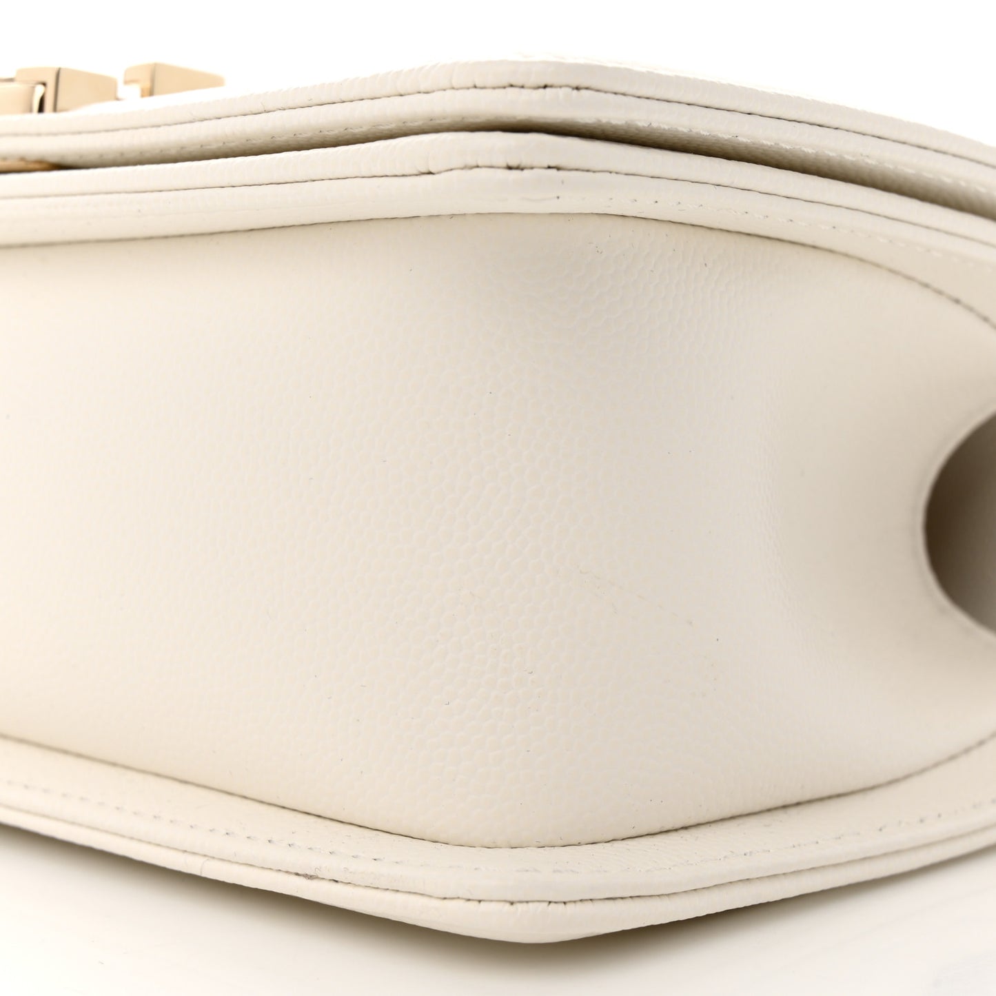 Caviar Quilted Small Boy Flap White