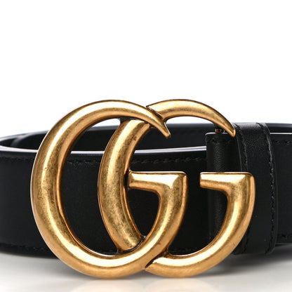 Gucci Calfskin Double G 30mm Belt 85 34 Black 3 of 8