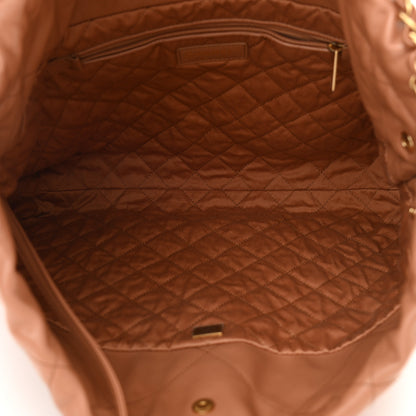 Chanel Shiny Calfskin Quilted Chanel 22 Brown 6 of 12