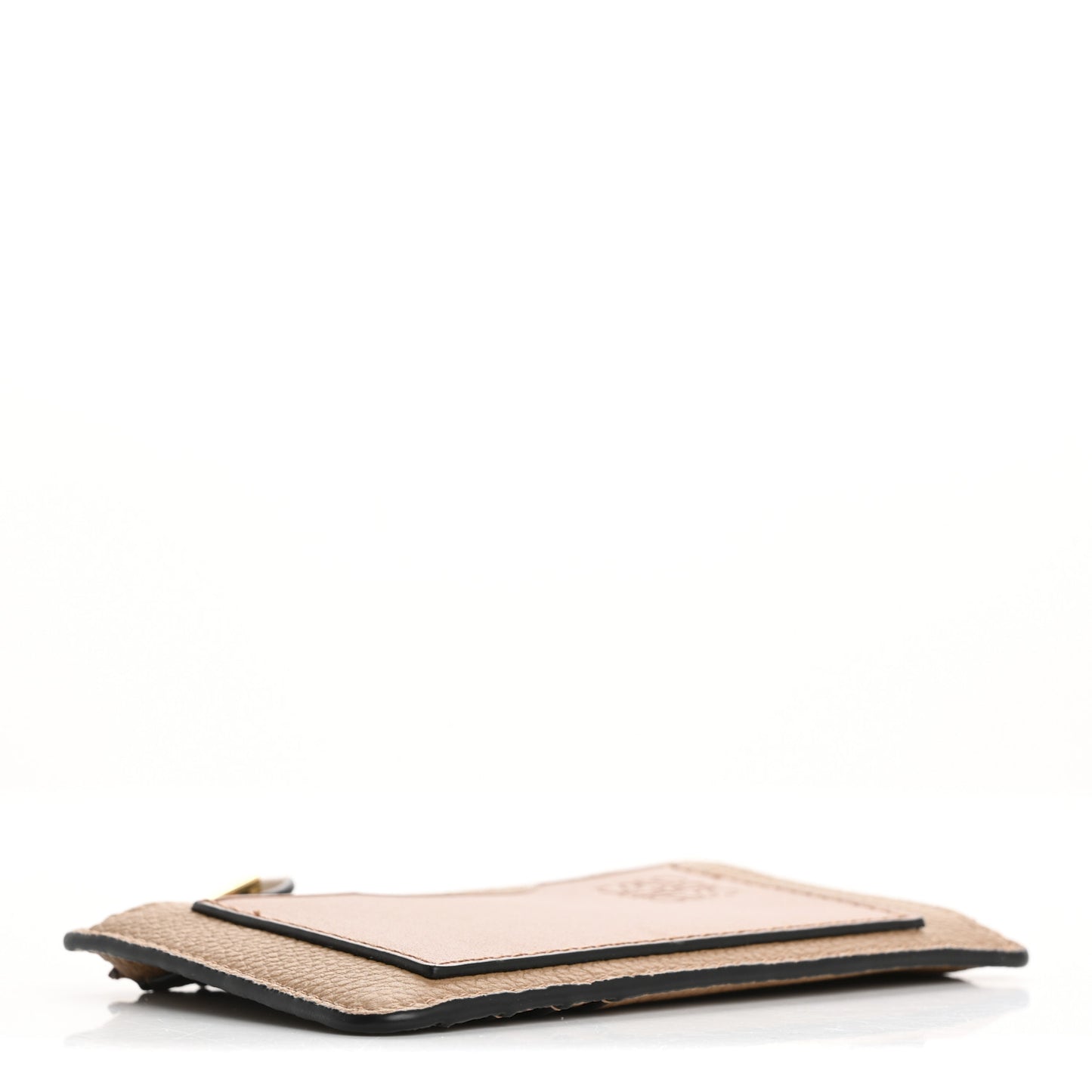 Soft Grained Calfskin Coin Card Holder Toffee