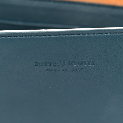 Bottega Veneta Lambskin Maxi Intrecciato Mini Cassette Crossbody Bag Petrol Blue 6 of 11