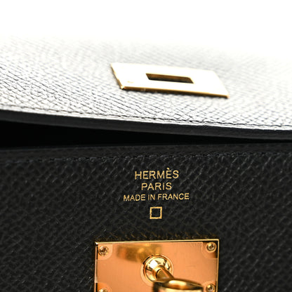 Hermes Epsom Matte Alligator Touch Kelly Wallet To Go Black 6 of 12