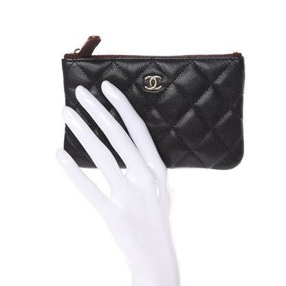 Chanel Caviar Quilted Small Cosmetic Case Black 2 of 8