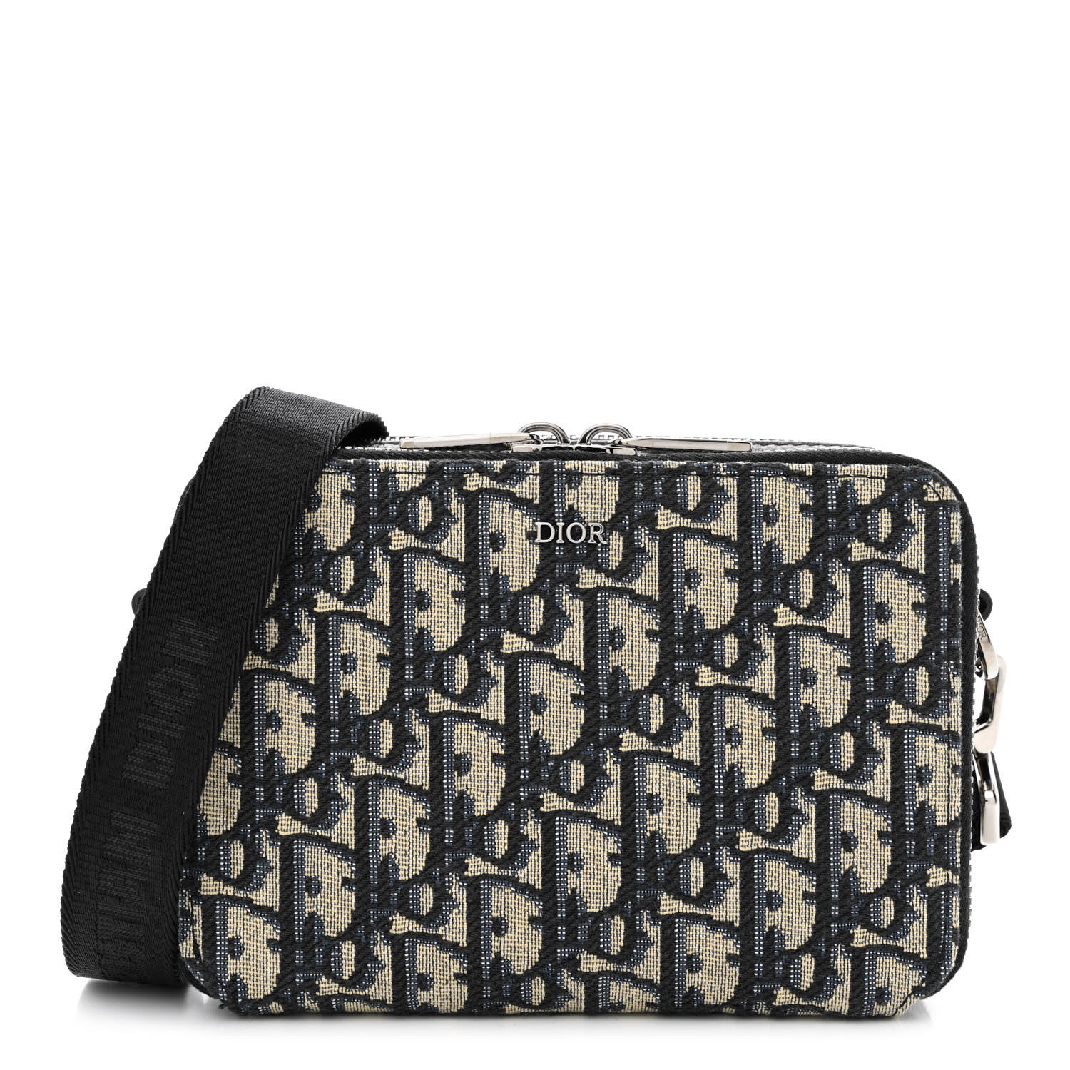 Christian Dior Oblique Pouch Navy Blue 1 of 13