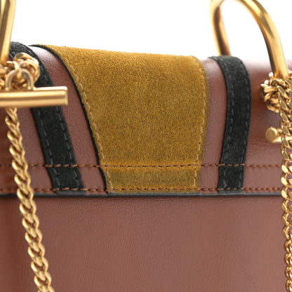 Chloe Suede Calfskin Patchwork Mini Drew Shoulder Bag Tobacco 13 of 14