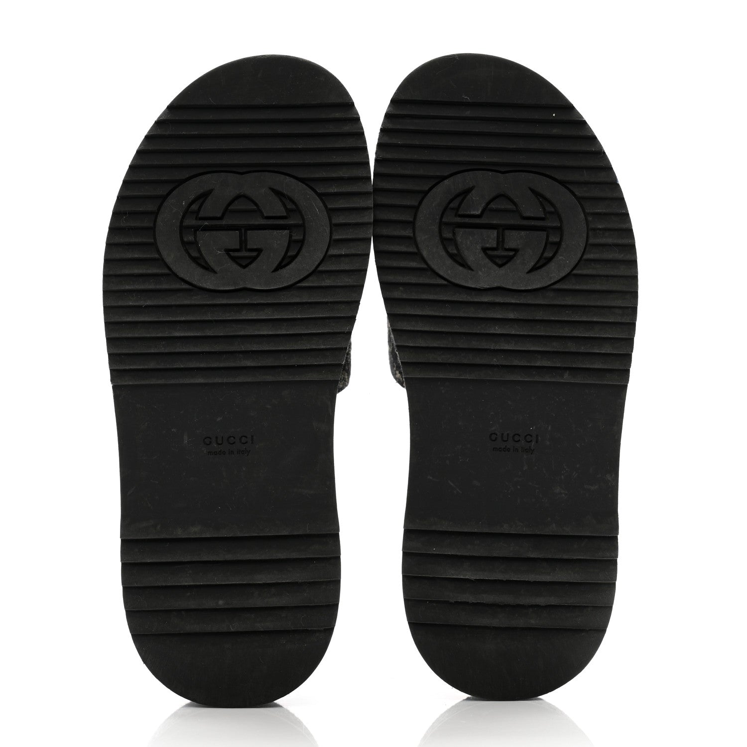 Gucci Jacquard Black Denim GG Monogram Angelina Platform 55mm Slide Sandals 37.5 Black Ivory 7 of 10