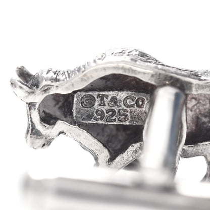 Tiffany Sterling Silver Bear And Bull Cufflinks 4 of 4