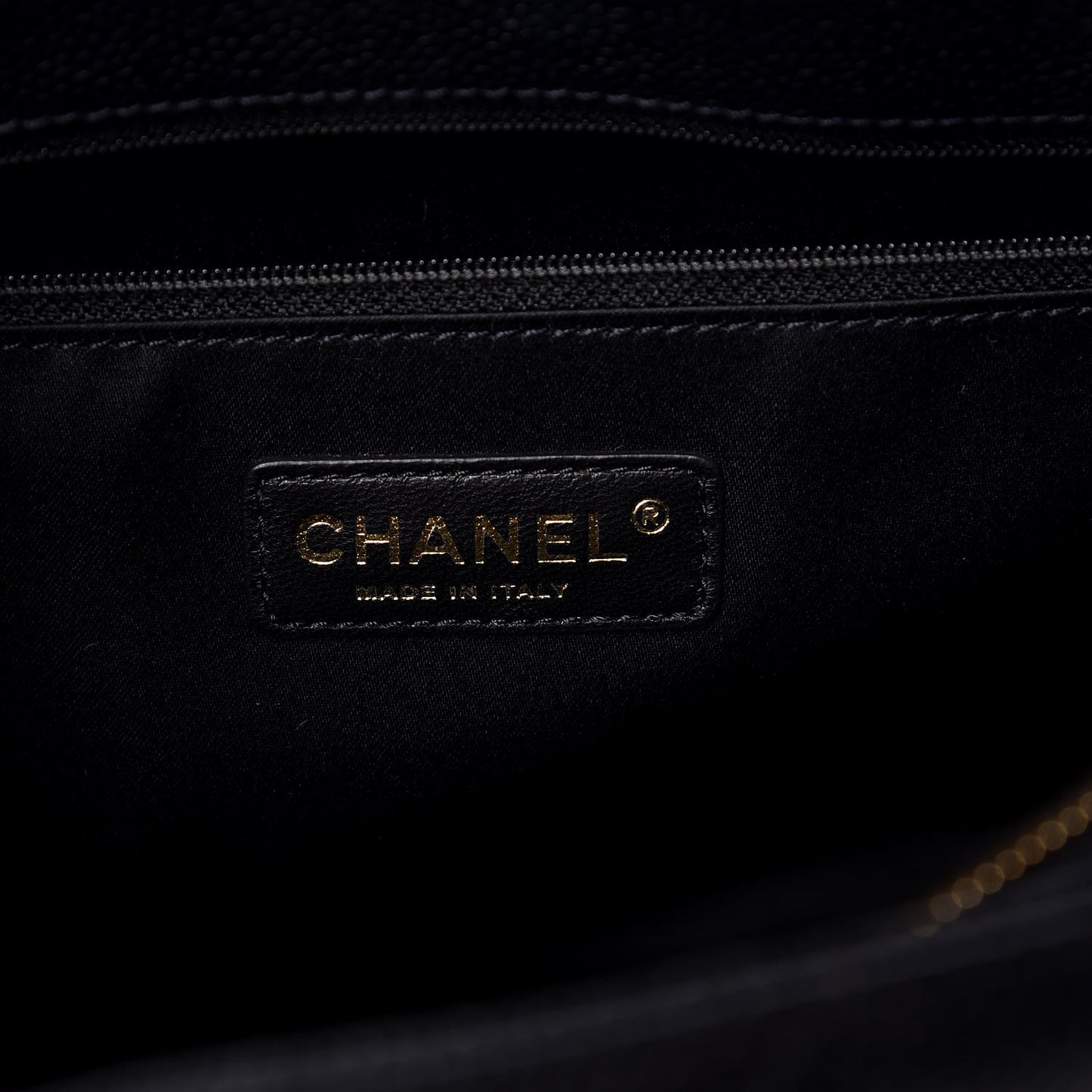 Caviar Quilted Grand Shopping Tote GST Black