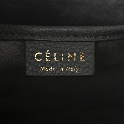 Celine Drummed Calfskin Nano Luggage Kohl 6 of 12