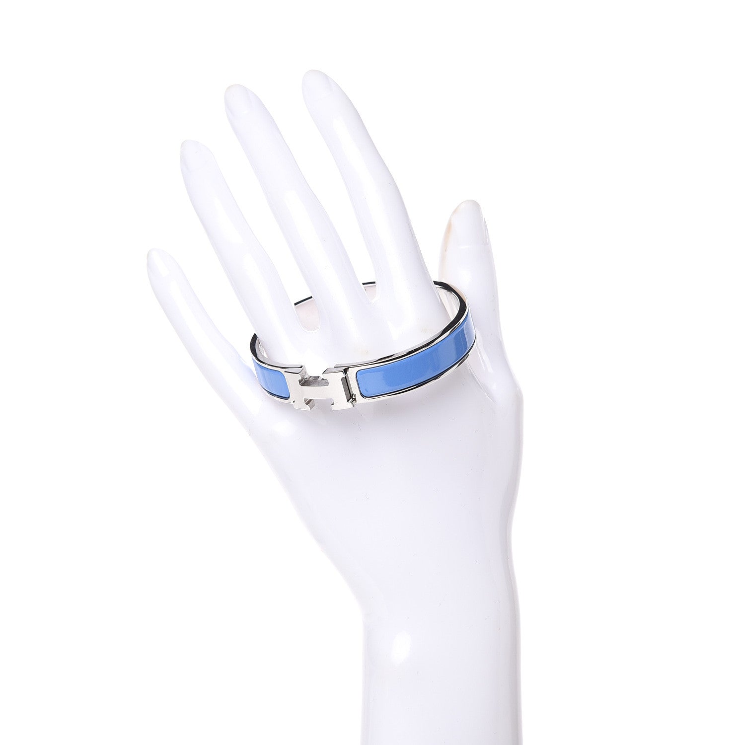 Hermes Enamel Narrow Clic Clac H Bracelet PM Bleu Transat 2 of 5