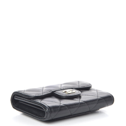 Chanel Lambskin Quilted Flap Card Holder Wallet Black 4 of 18