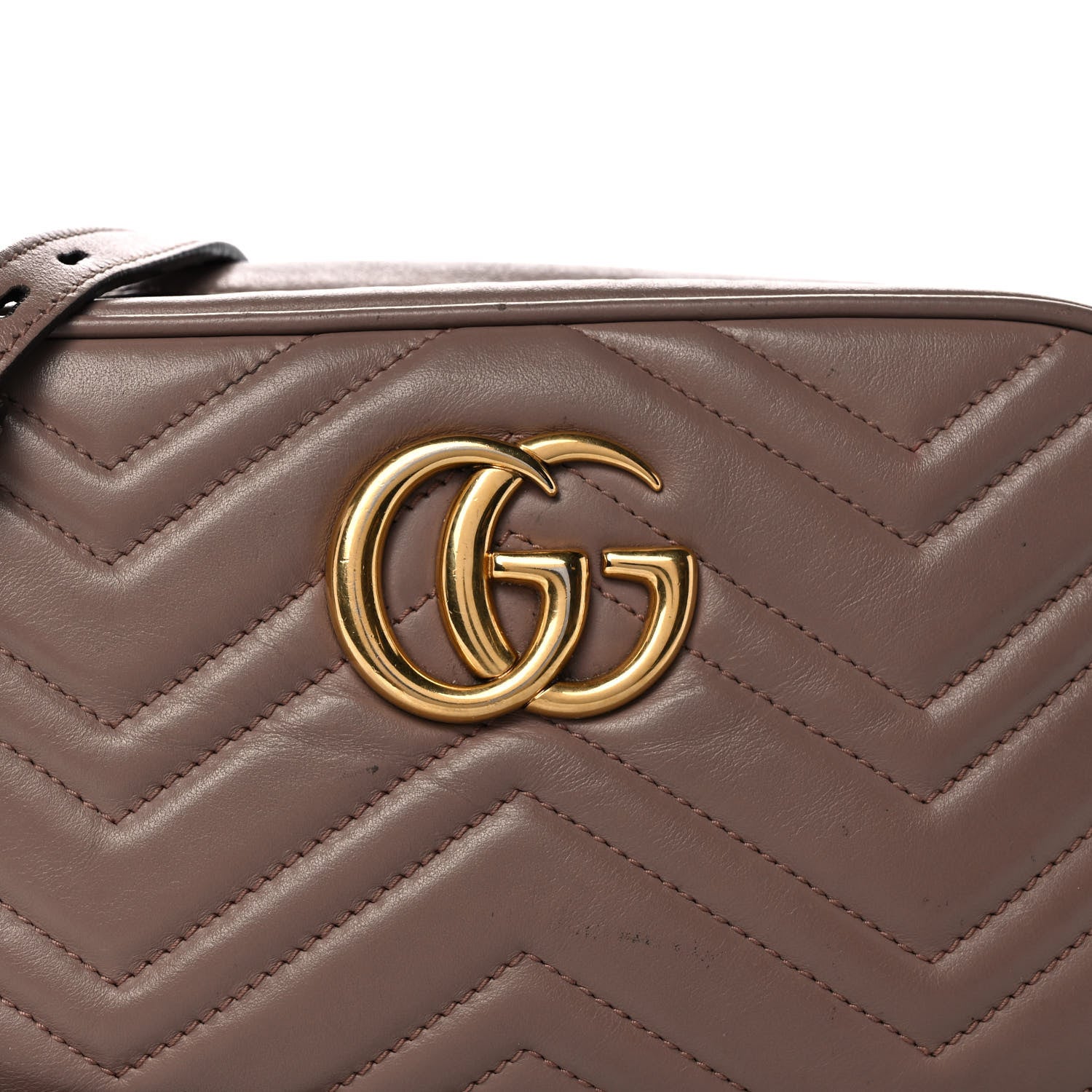 Gucci Calfskin Matelasse Small GG Marmont Chain Shoulder Bag Porcelain Rose 8 of 12