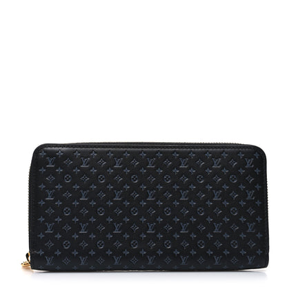 Louis Vuitton Calfskin Nanogram Zippy Wallet Black 1 of 7