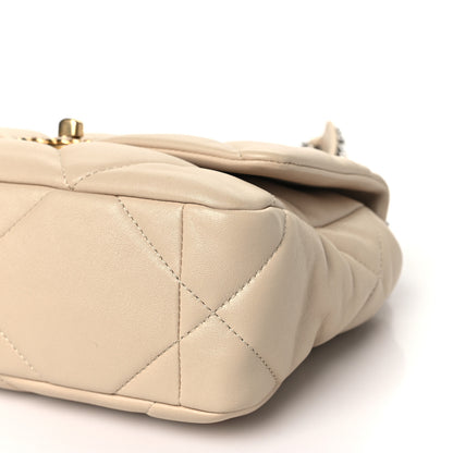 Chanel Lambskin Quilted Medium Chanel 19 Flap Beige 10 of 11