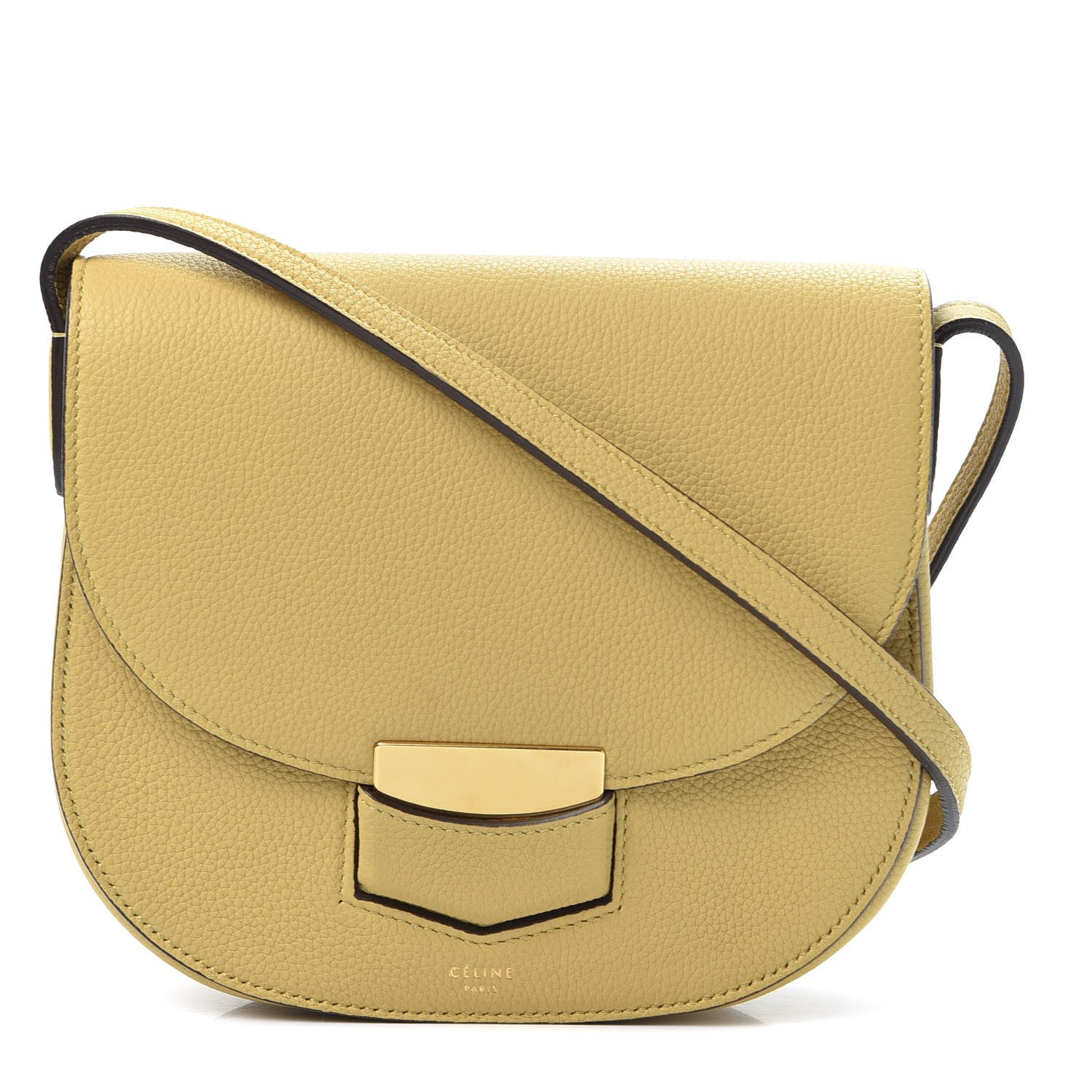 Celine Baby Grained Calfskin Small Trotteur Vanilla 1 of 9
