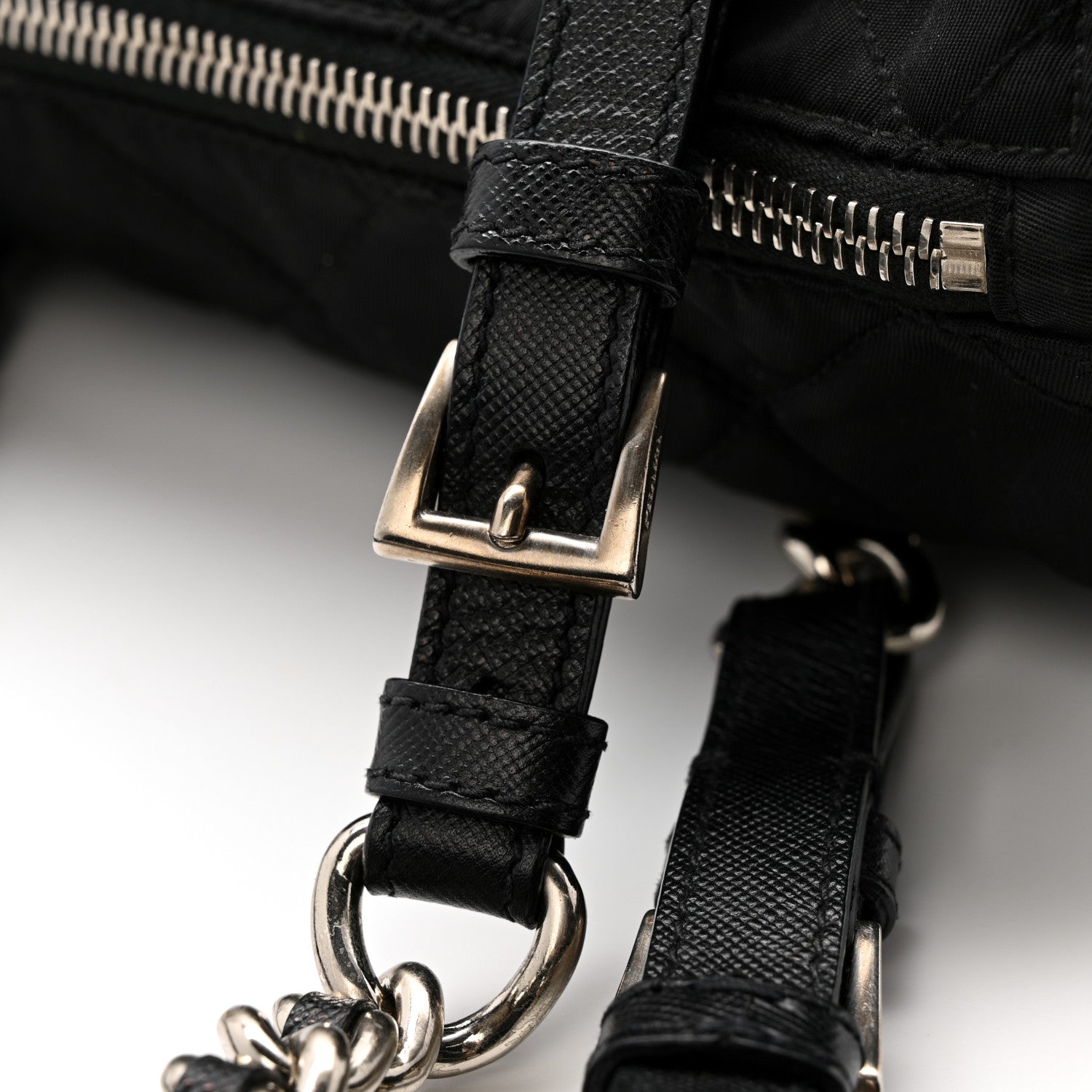 Prada Tessuto Nylon Impunturato Quilted Shopping Tote Black 13 of 15