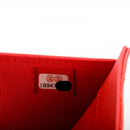 Chanel Patent Quilted Large Flap Wallet Red 10 of 10
