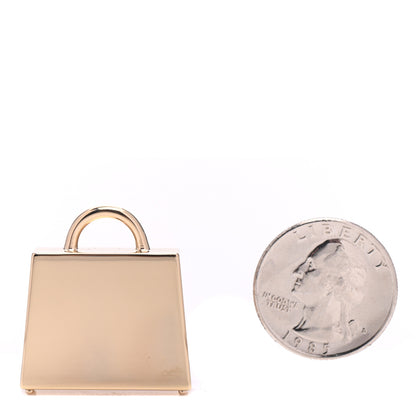 Hermes Metal Lacquered Permabrass Kelly Curiosite Charm Rose Azalee 2 of 4