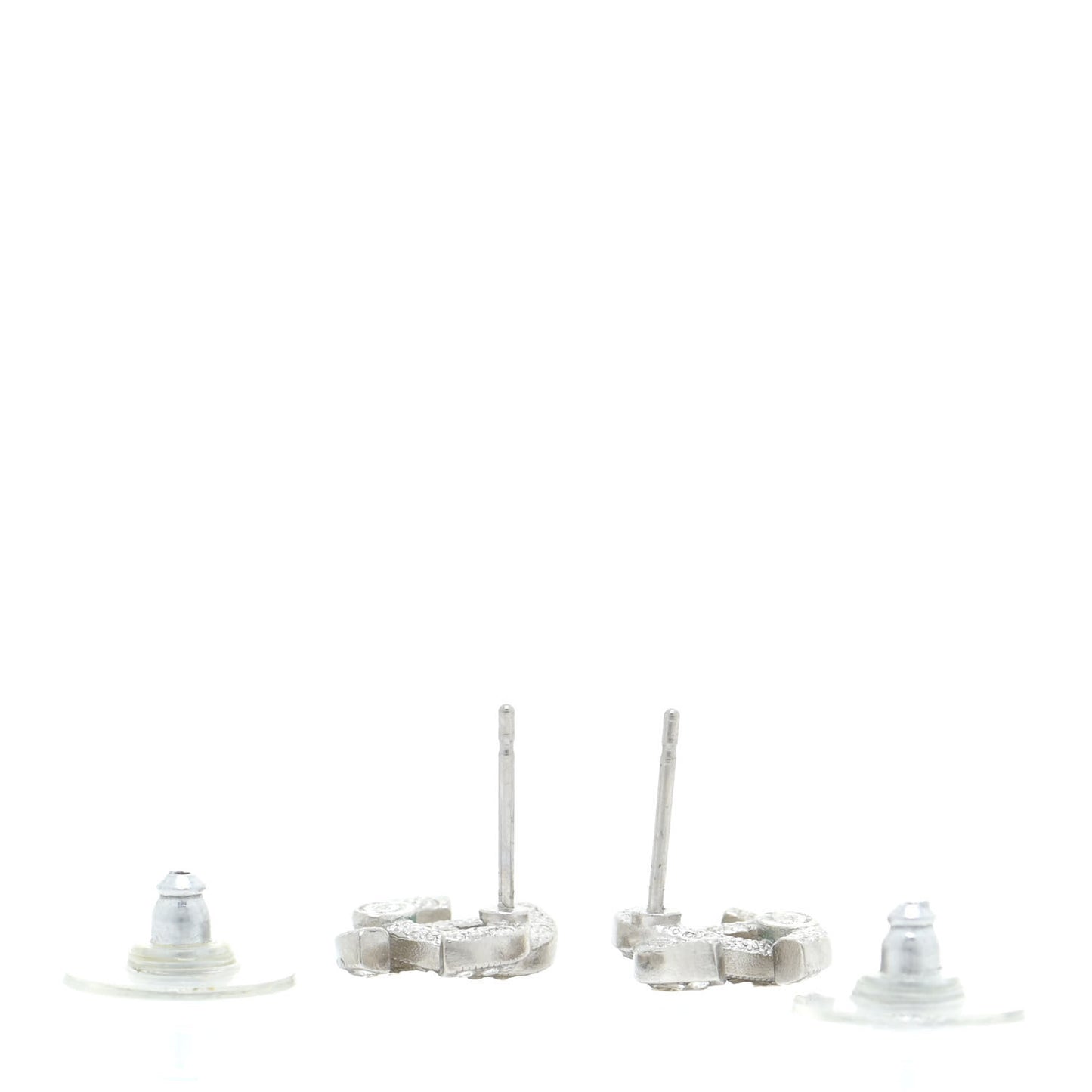 Crystal CC Earrings Silver