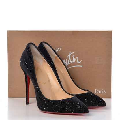 Christian Louboutin Velvet Galactica Pigalle Follies 100 Pumps 37 Black 8 of 8