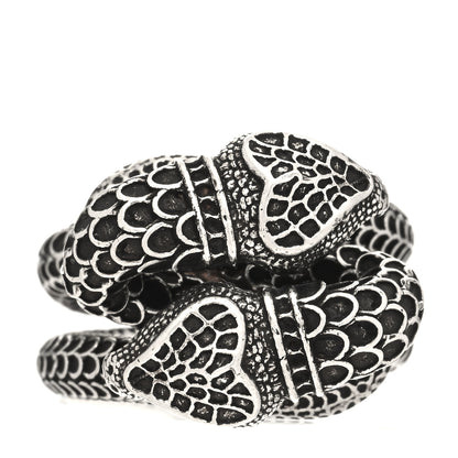 Gucci Sterling Silver Gucci Garden Double Snake Ring 50 5.25 1 of 5