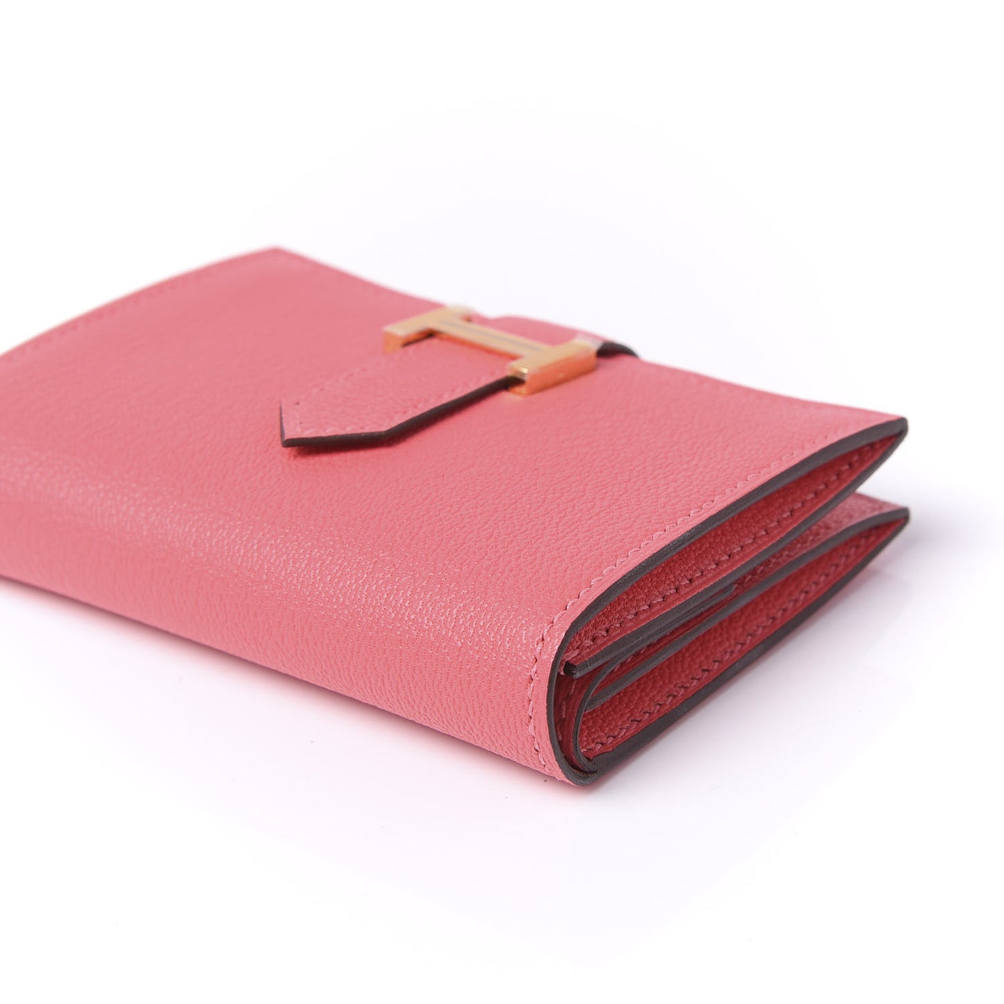 Chevre Mysore Mini Bearn Wallet Rose Lipstick