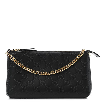 Gucci Guccissima Signature Wrist Wallet Black 1 of 4