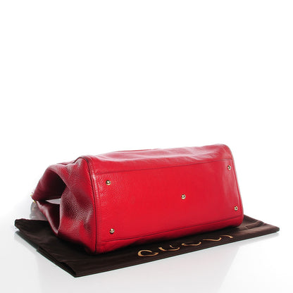 Gucci Pebbled Calfskin Large Soho Shoulder Bag Red 4 of 8