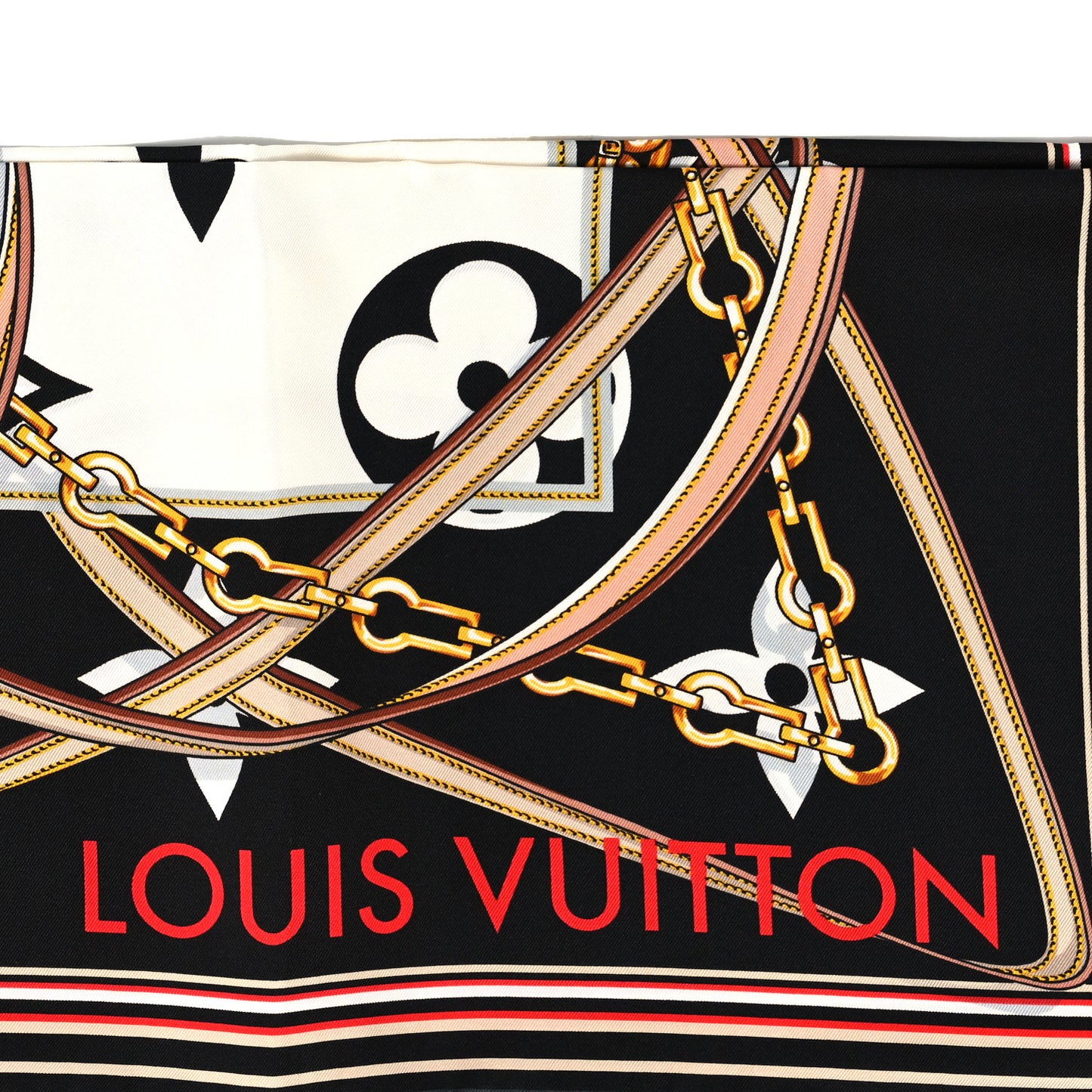 Silk Monogram Ultimate Square 90 Scarf Black