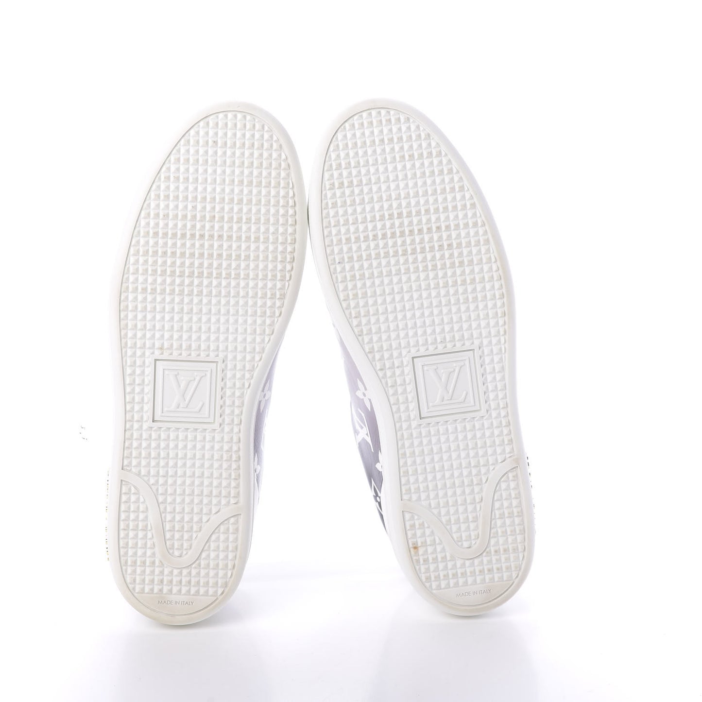 Calfskin Monogram Frontrow Sneakers 38 White Black