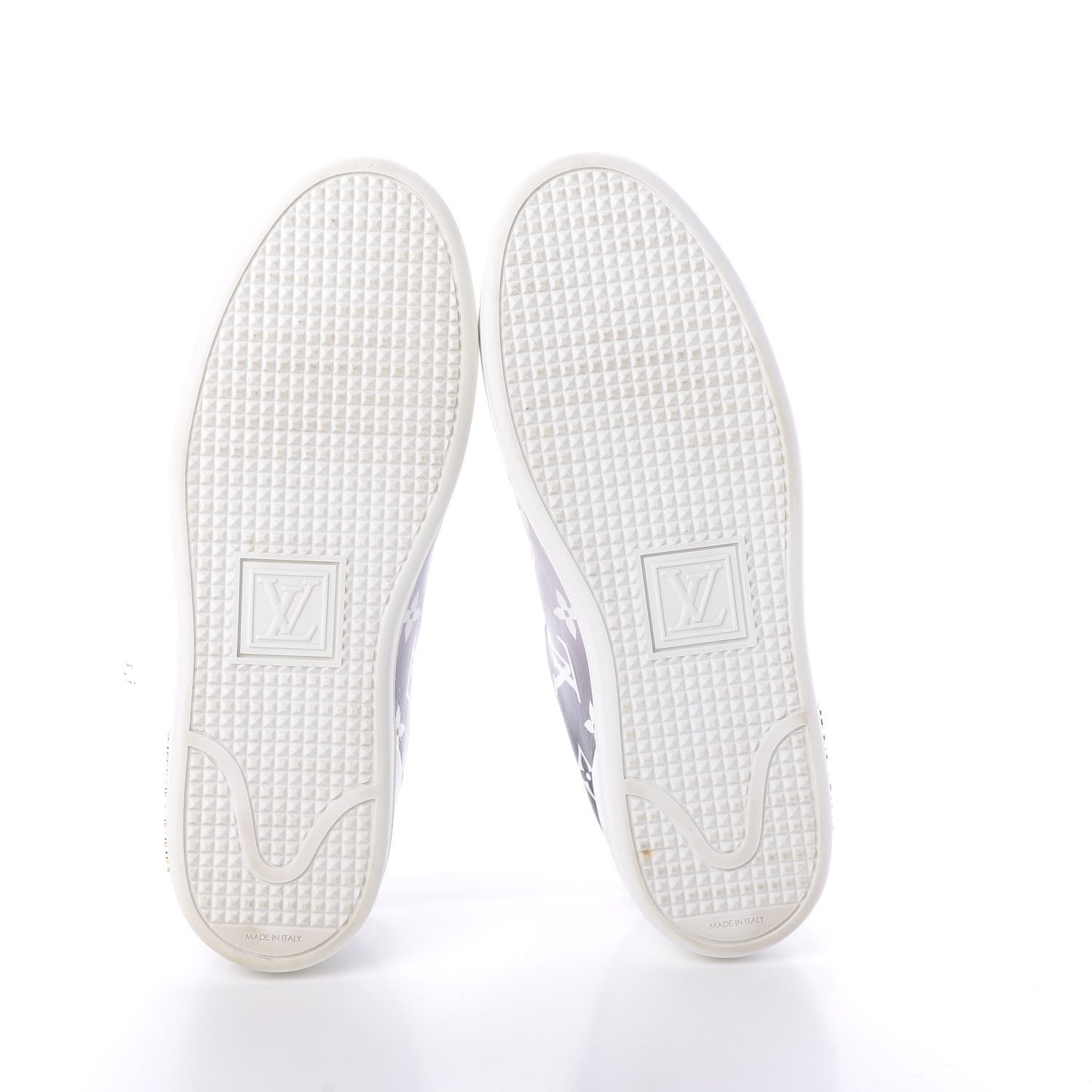 Louis Vuitton Calfskin Monogram Frontrow Sneakers 38 White Black 7 of 10