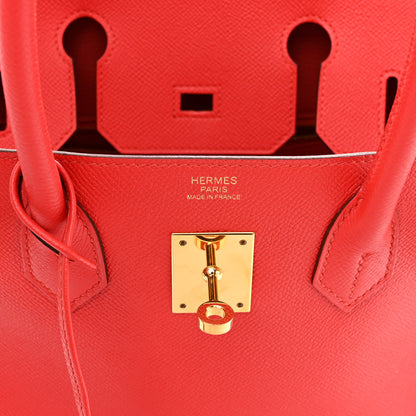 Hermes Epsom Birkin 30 Rouge Casaque 6 of 12