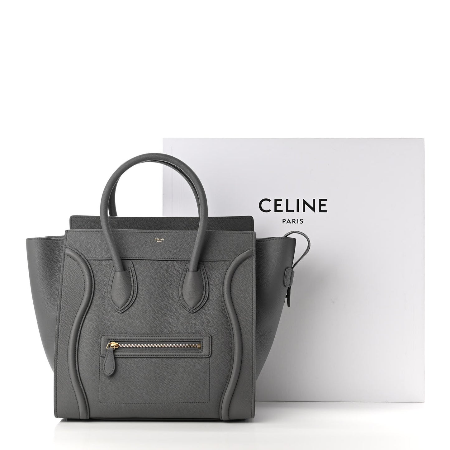 Drummed Calfskin Mini Luggage Kohl