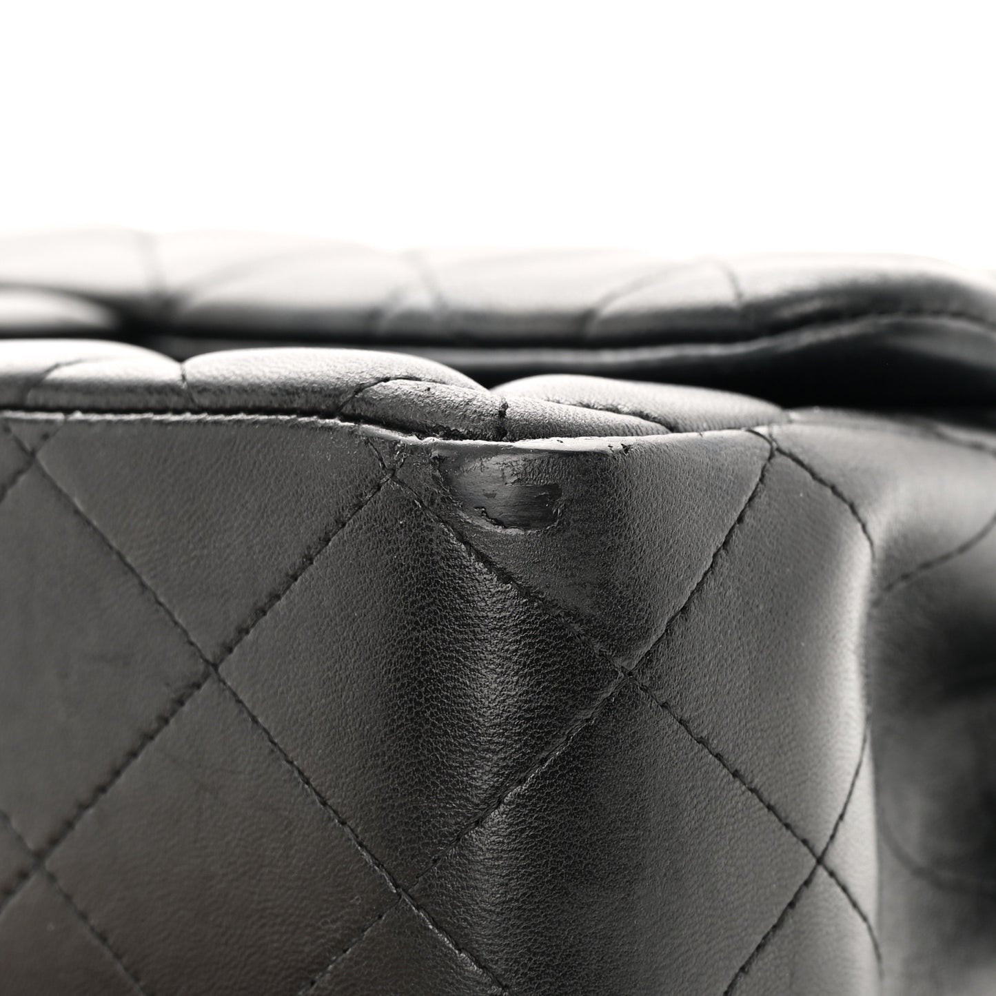 Lambskin Quilted Jumbo Double Flap Black