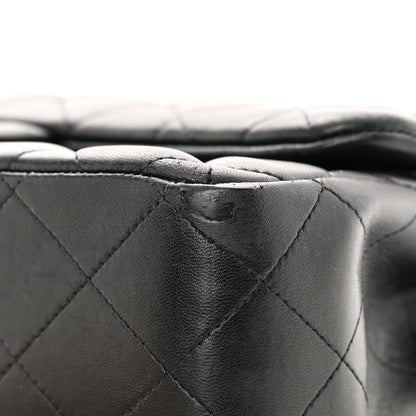 Chanel Lambskin Quilted Jumbo Double Flap Black 17 of 19