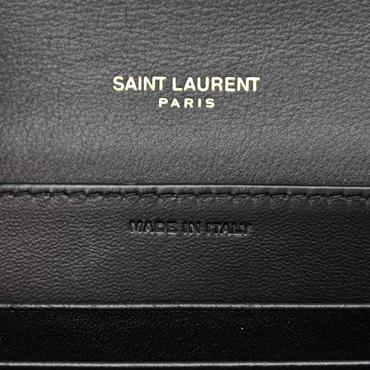 Saint Laurent Patent Monogram Cassandra Chain Wallet Black 6 of 10