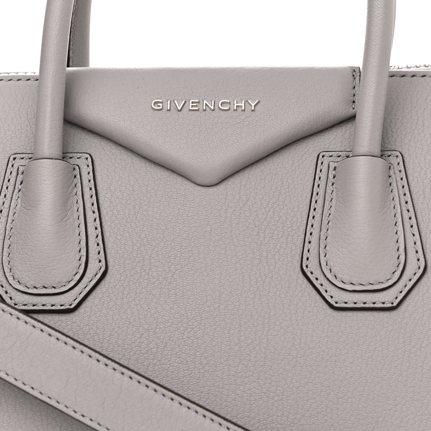 Givenchy Sugar Goatskin Mini Antigona Pearl Grey 8 of 10