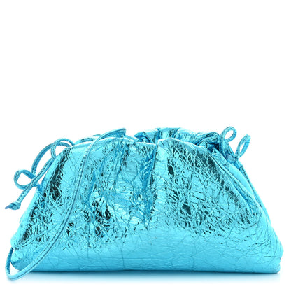 Bottega Veneta Metallic The Mini Pouch Sky Blue 1 of 10