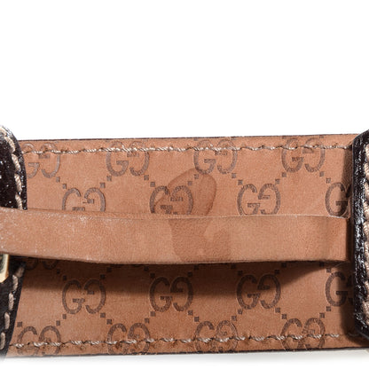 Gucci Monogram Crystal Flower GG Belt Brown 6 of 7