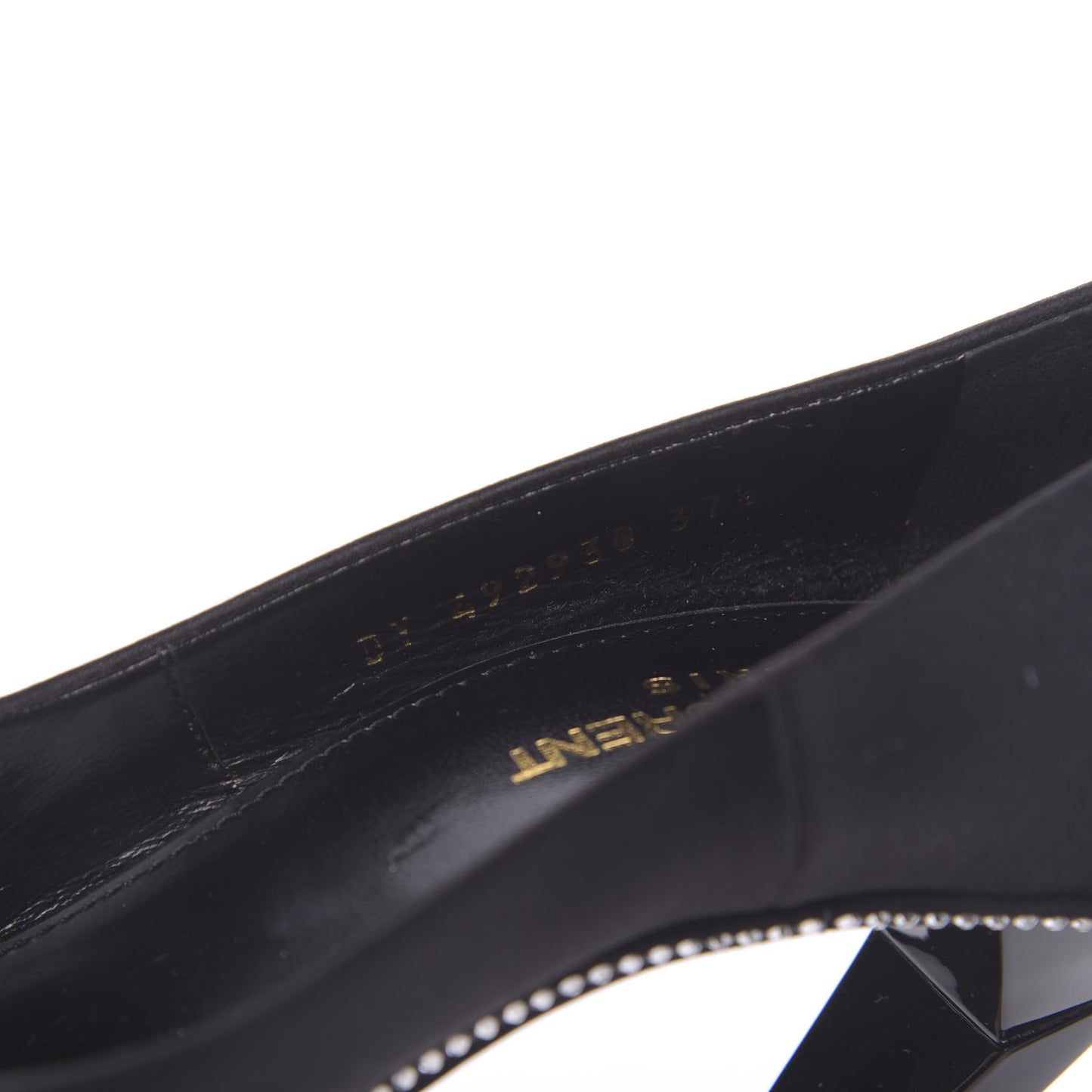 Satin Crystal Embellished Freja 105 Pumps 37.5 Black
