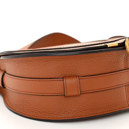 Chloe Grained Calfskin Medium Marcie Slim Round Crossbody Bag Tan 10 of 11