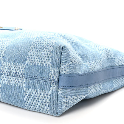 Louis Vuitton Damier Denim Vagabond Hobo Blue 9 of 9