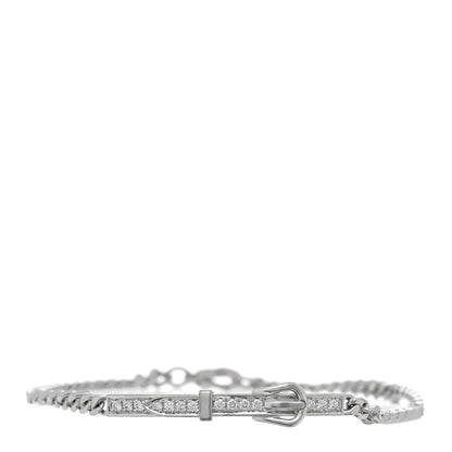 Hermes 18K White Gold Diamond Etriviere Bracelet 1 of 4