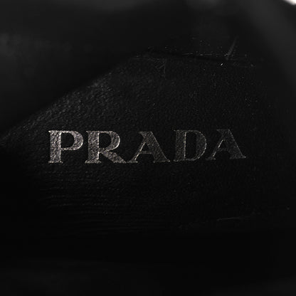 Prada Velvet Metal Triangle Logo Zip 65mm Boots 39.5 Black 7 of 7